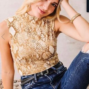 One Urban Day Snake Print Tank